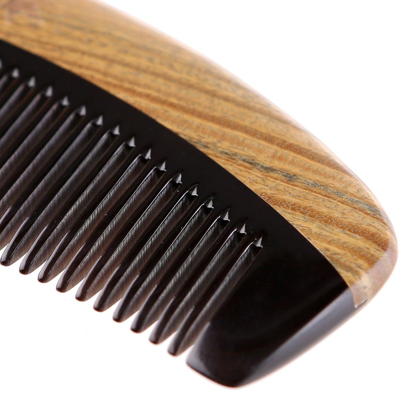 Breezelike Hair Comb - Wooden Fine Tooth Comb for Women, Men and Kids - No Static Sandalwood Buffalo Horn Comb - Image 2